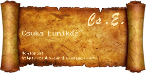 Csuka Euniké névjegykártya